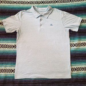 Quiksilver Light blue super soft polo shirt